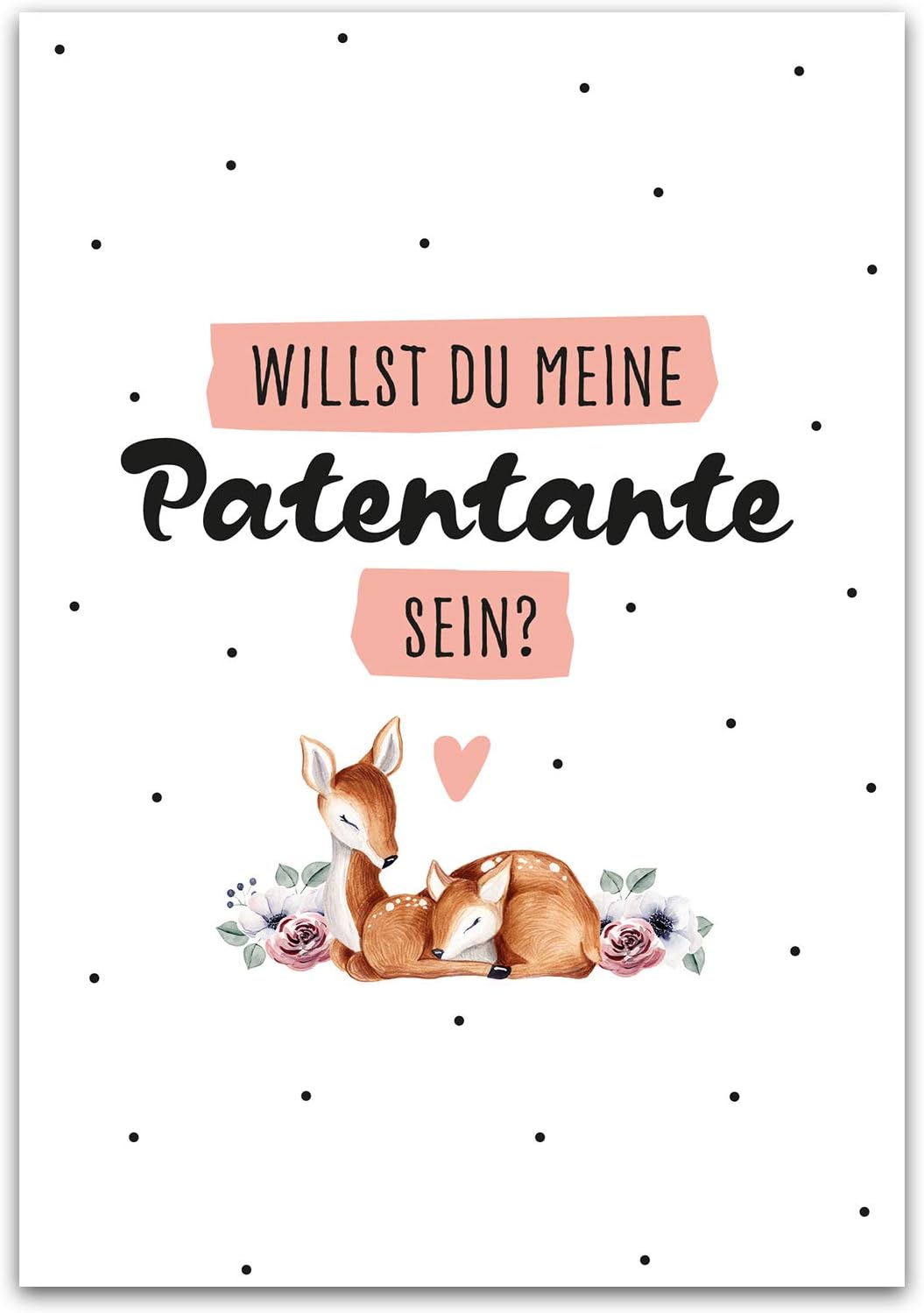 Him & I® - Willst du meine Patentante sein? Postkarte - Taufpatin fragen - Patentante fragen ...